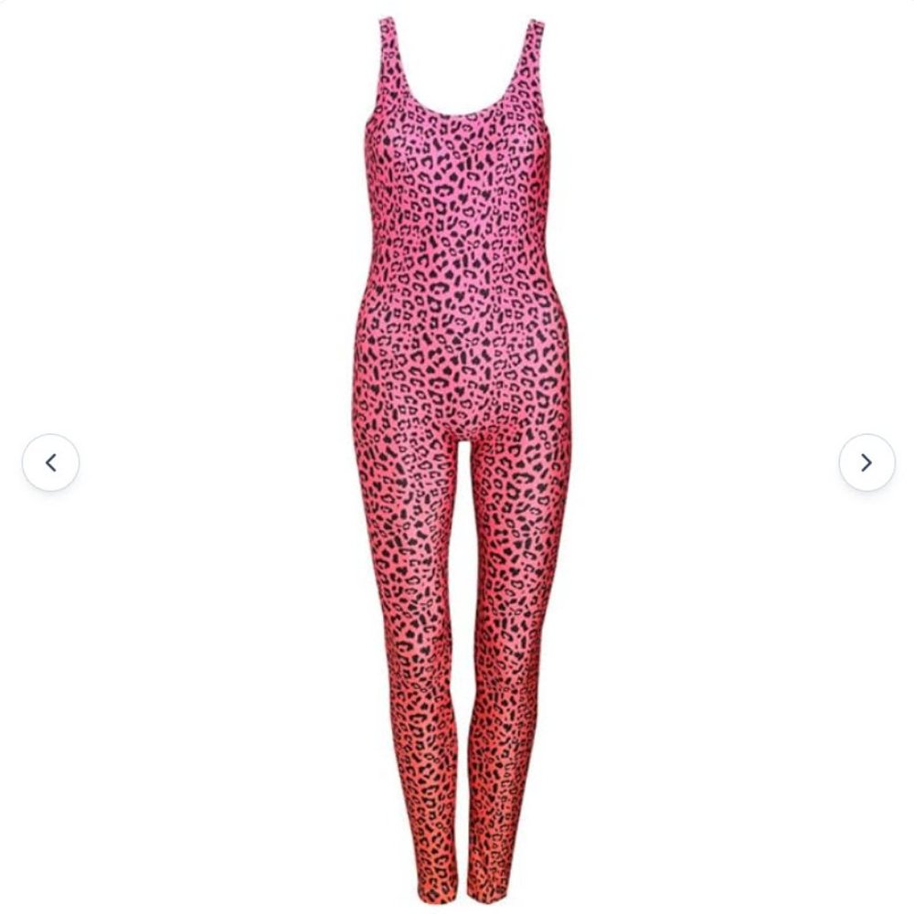 MINGA Magenta peach gradient leopard cute catsuit SIZE S-M